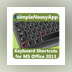 Keyboard Shortcuts for MS Office 2013 - A simpleNeasyApp by WAGmob